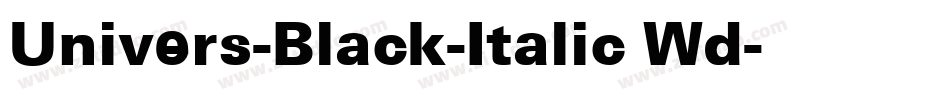 Univers-Black-Italic Wd字体转换